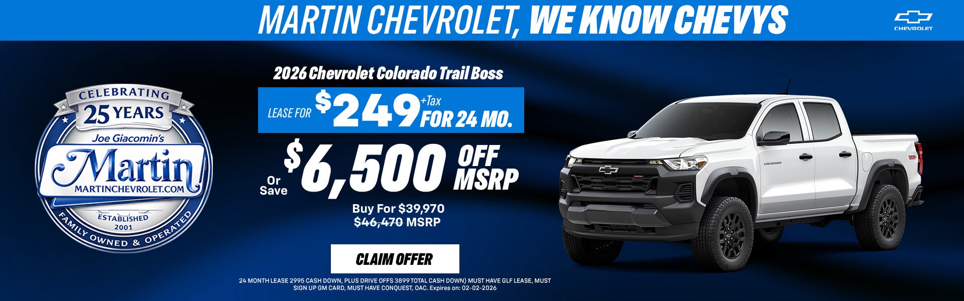 2026 Chevrolet Colorado Offer