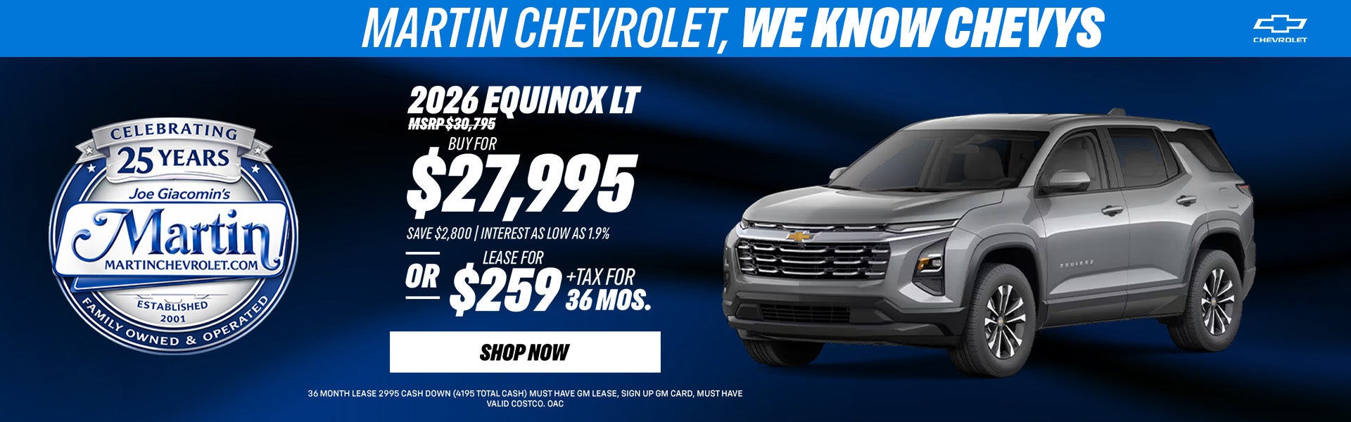 BUY FOR $27,995, SAVE $2,800 | LEASE FOR $259/MO