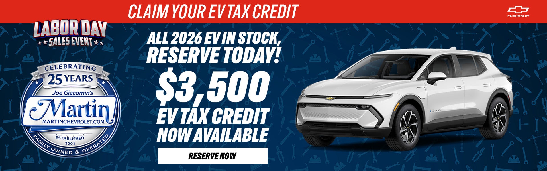 $3,500 EV TAX CREDIT