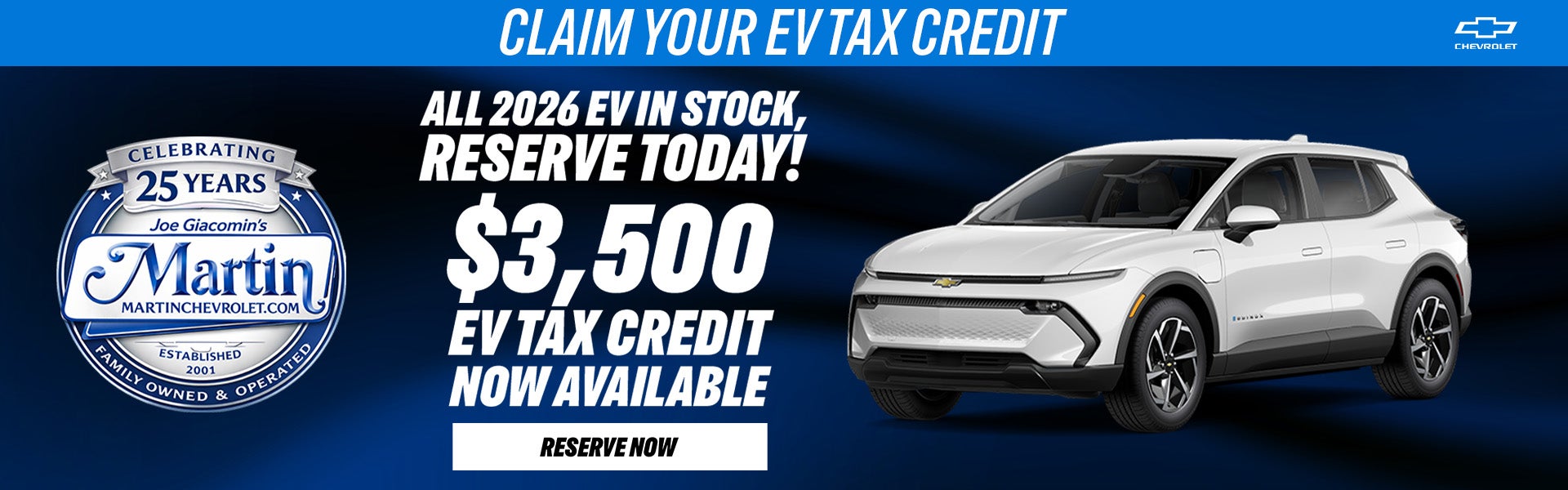 $3,500 EV TAX CREDIT
