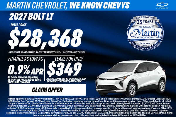 2027 Bolt LT Offer