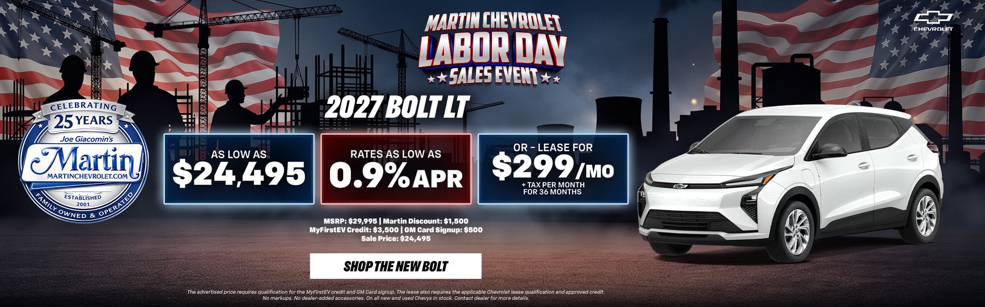 Labor Day Sales Event Bolt Offer