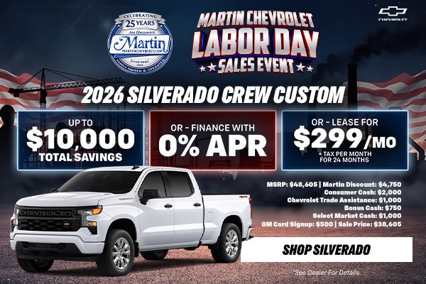 Labor Day Sales Event Silverado Offer